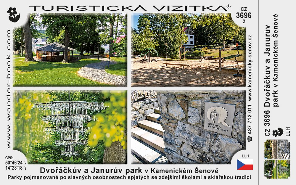 Dvořáčkův a Janurův park v Kamenickém Šenově