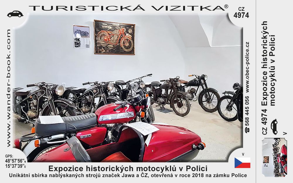 Expozice historických motocyklů v Polici