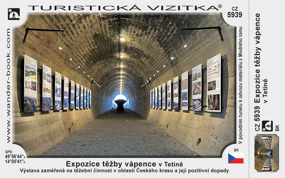 Expozice těžby vápence v Tetíně