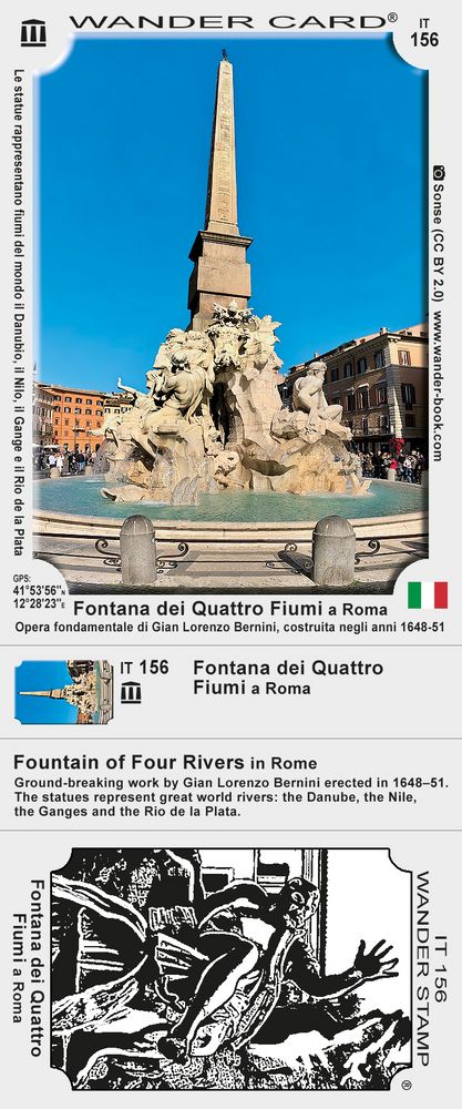 Fontana dei Quattro Fiumi a Roma
