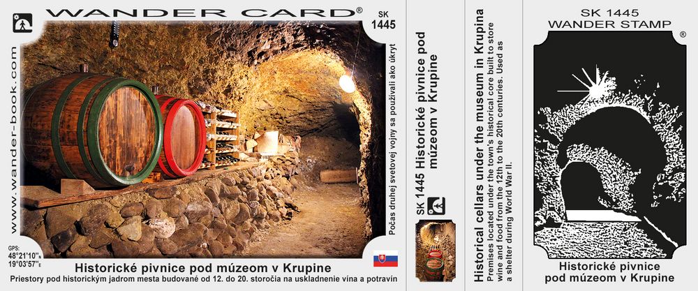 Historické pivnice pod múzeom v Krupine