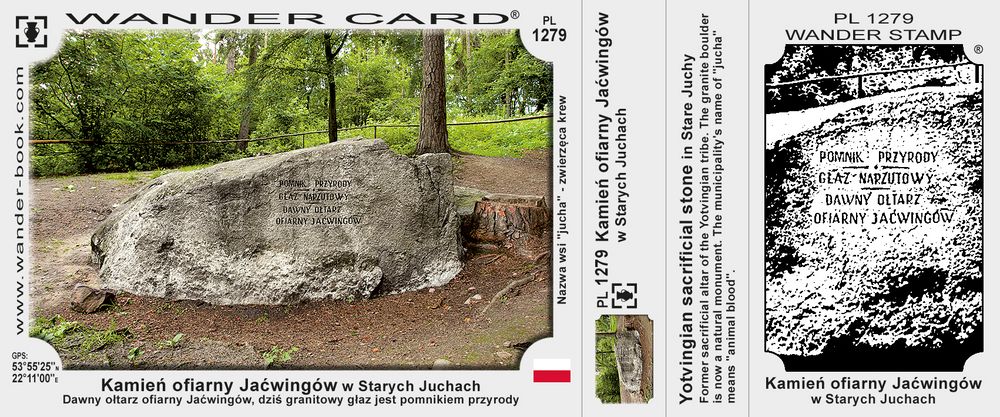 Kamień ofiarny Jaćwingów w Starych Juchach