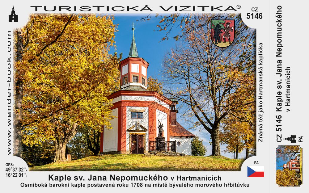 Kaple sv. Jana Nepomuckého v Hartmanicích