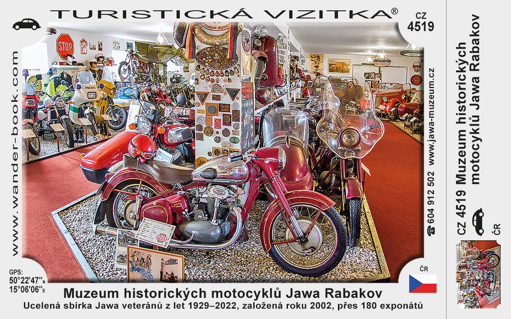 Muzeum historických motocyklů Jawa Rabakov