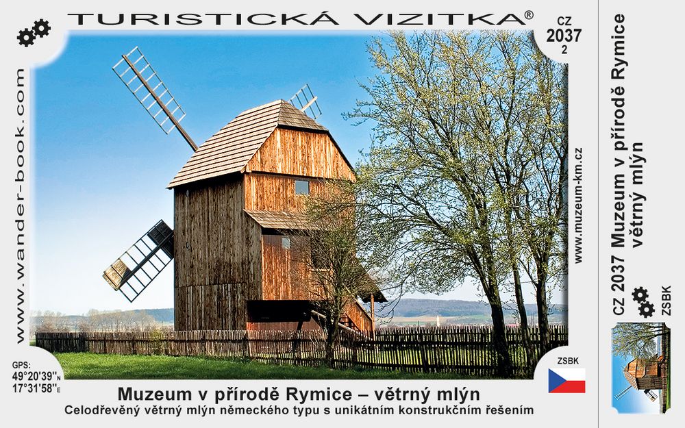 Muzeum v přírodě Rymice – větrný mlýn