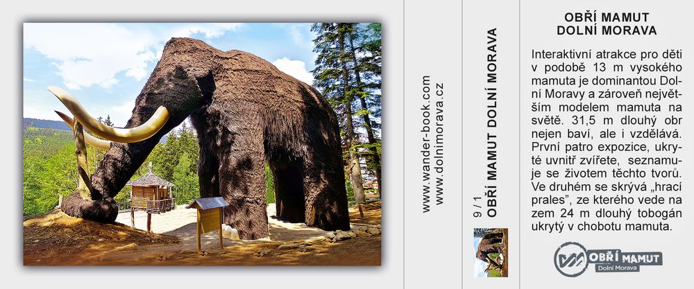 Obří mamut v Mamutíkovo vodním parku
