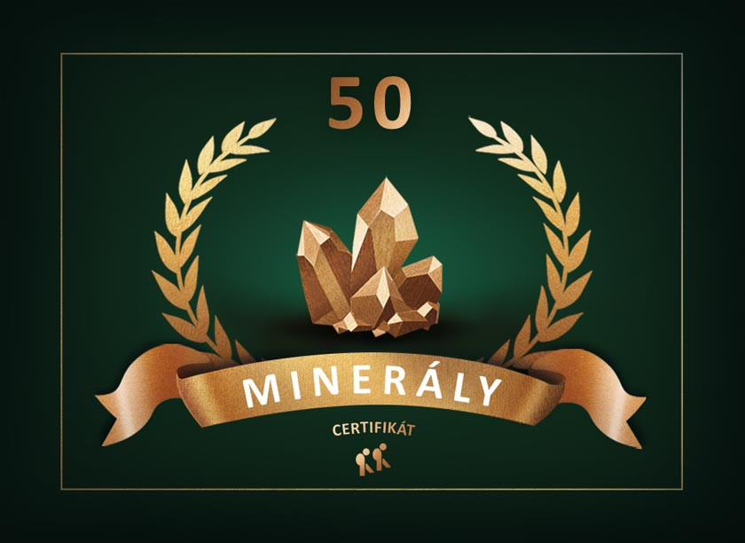 Certifikát - Minerály 50