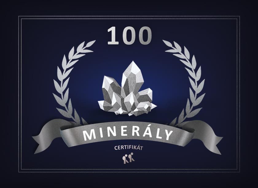 Certifikát - Minerály 100