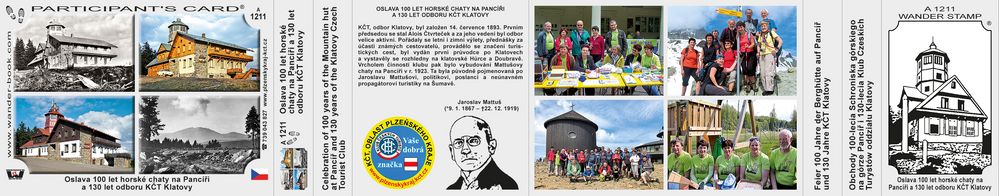 Oslava 100 let horské chaty na Pancíři a 130 let odboru KČT Klatovy