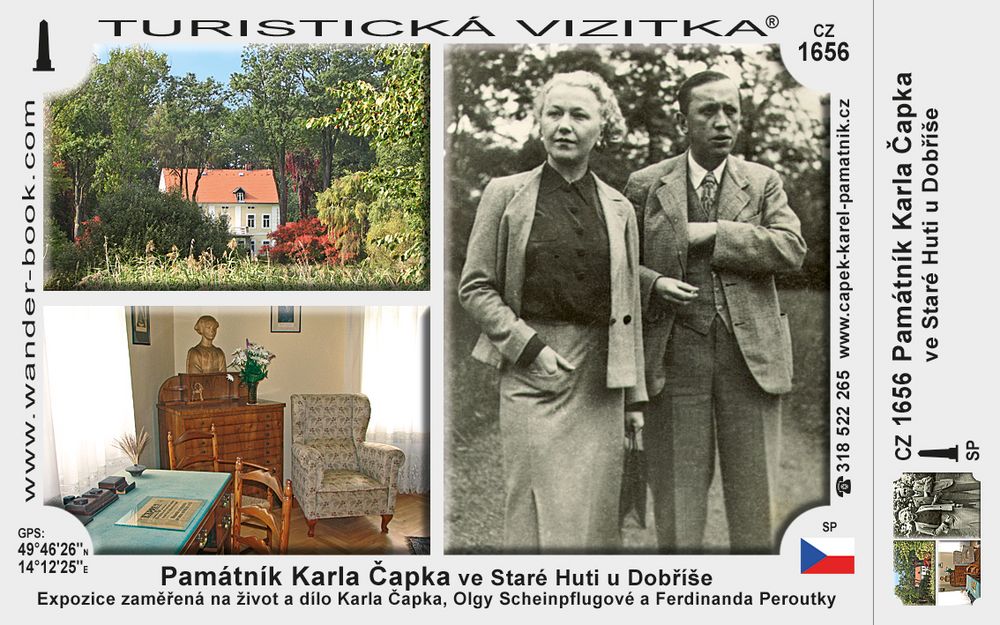 Památník K. Čapka ve Star. Huti u Dobříše