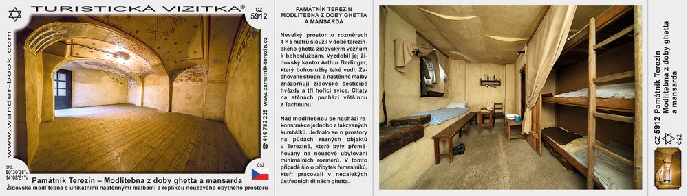 Památník Terezín – Modlitebna z doby ghetta a mansarda