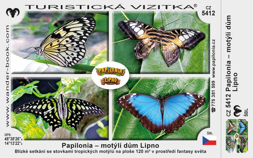 Papilonia – motýlí dům Lipno