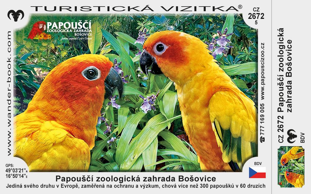 Papouščí zoologická zahrada Bošovice