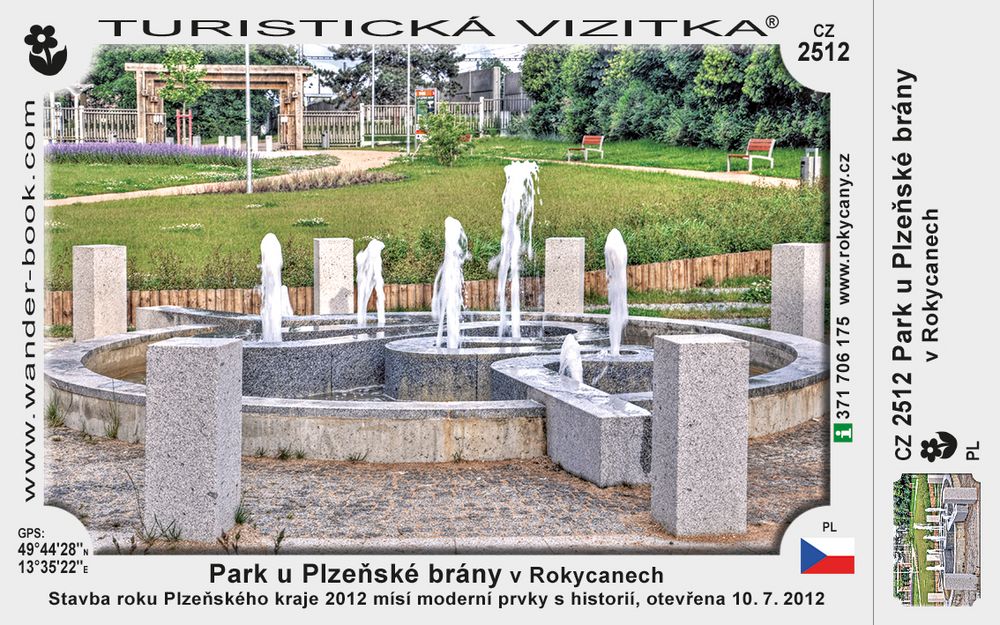 Park u Plzeňské brány v Rokycanech