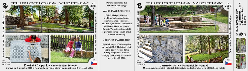 Dvořáčkův a Janurův park v Kamenickém Šenově