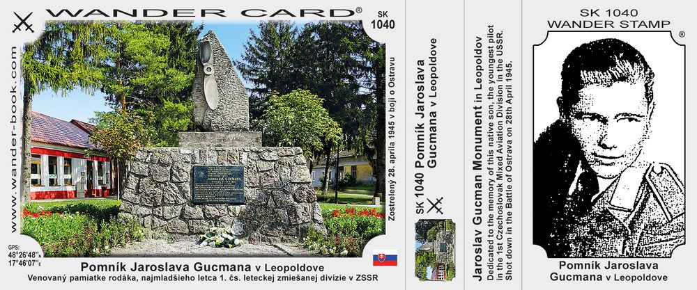 Pomník Jaroslava Gucmana v Leopoldove