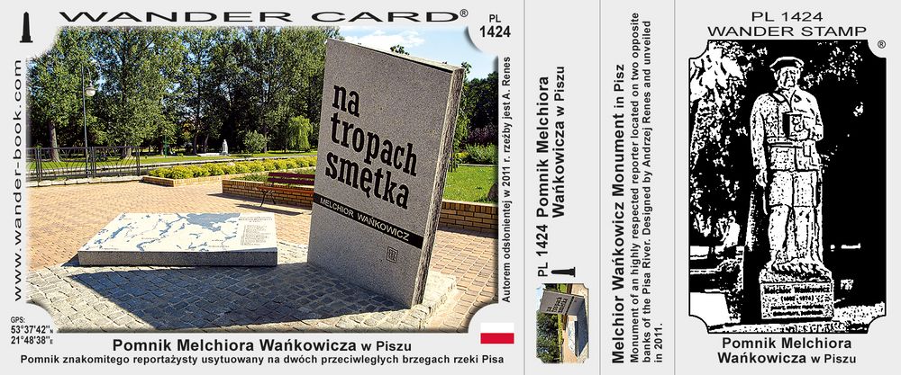 Pomnik Melchiora Wańkowicza w Piszu