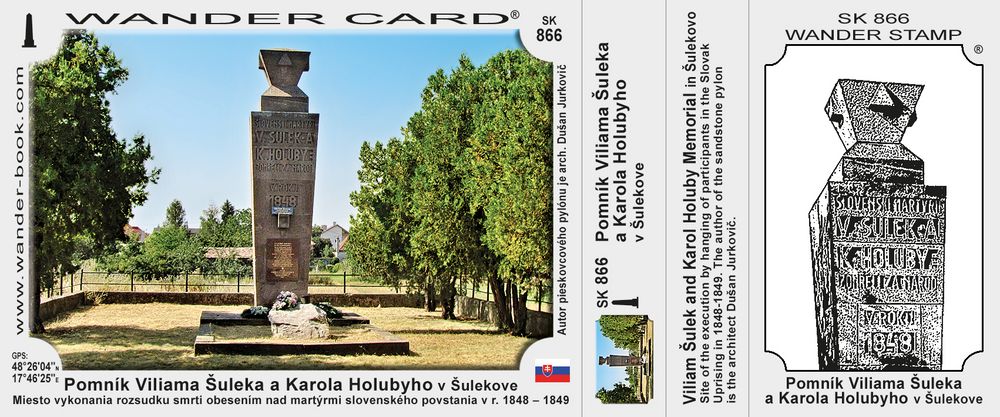 Pomník Viliama Šuleka a Karola Holubyho v Šulekove