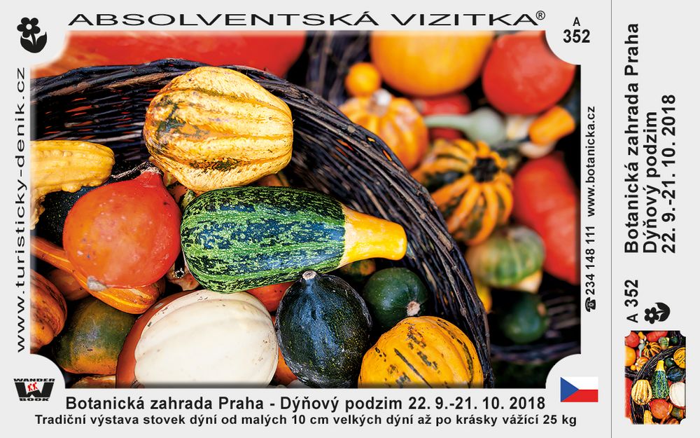 Praha botanická dýně 2018