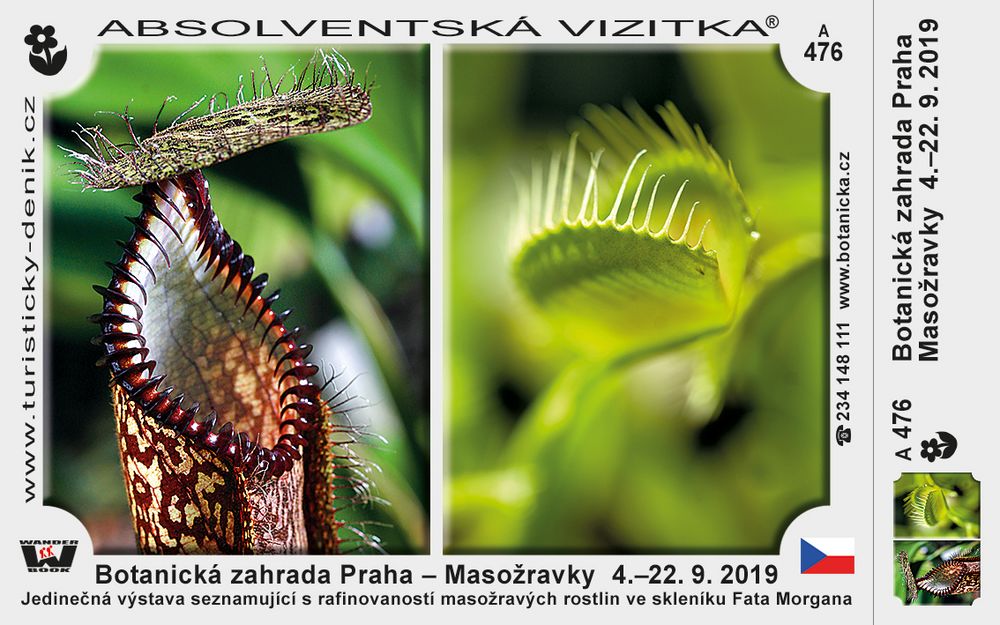 Botanická zahrada Praha – Masožravky  4.–22. 9. 2019