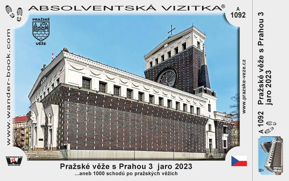 Pražské věže s Prahou 3  jaro 2023