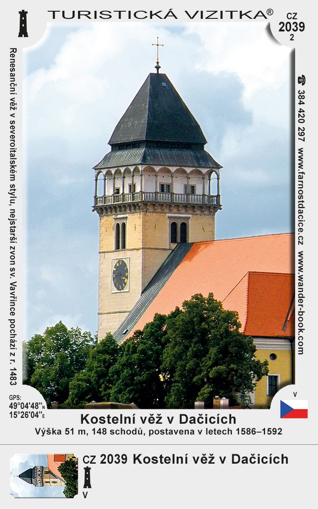 Kostelní věž v Dačicích