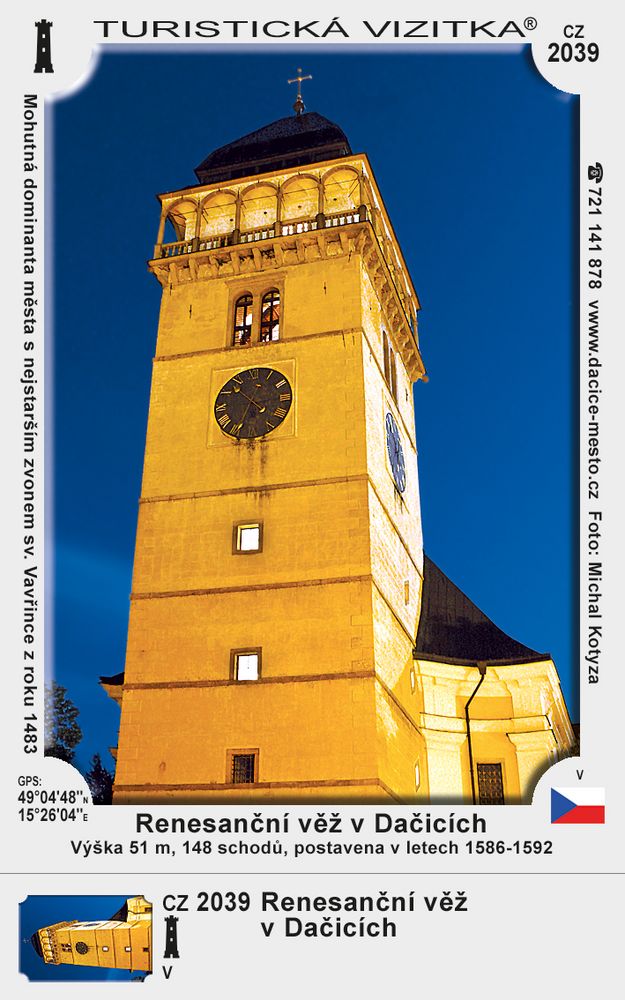 Kostelní věž v Dačicích