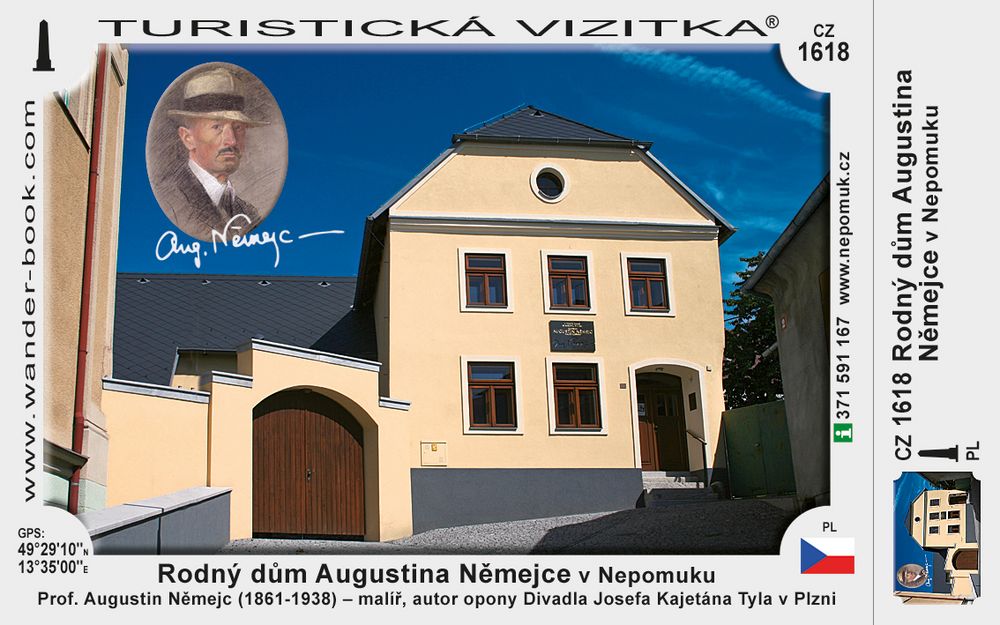 Rodný dům Augustina Němejce v Nepomuku