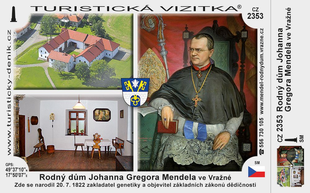 Rodný dům Johanna Gregora Mendela ve Vražné