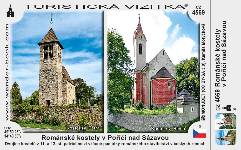 Románské kostely v Poříčí nad Sázavou