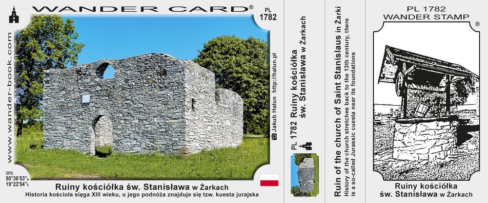 Ruiny kościółka św. Stanisława w Żarkach