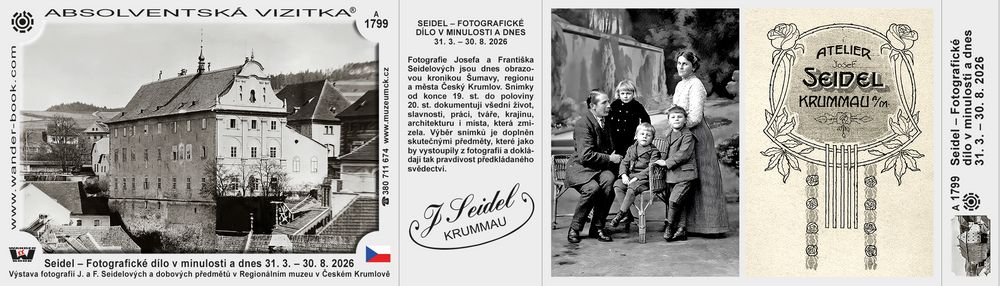 Seidel – Fotografické dílo v minulosti a dnes 31. 3. – 30. 8. 2026