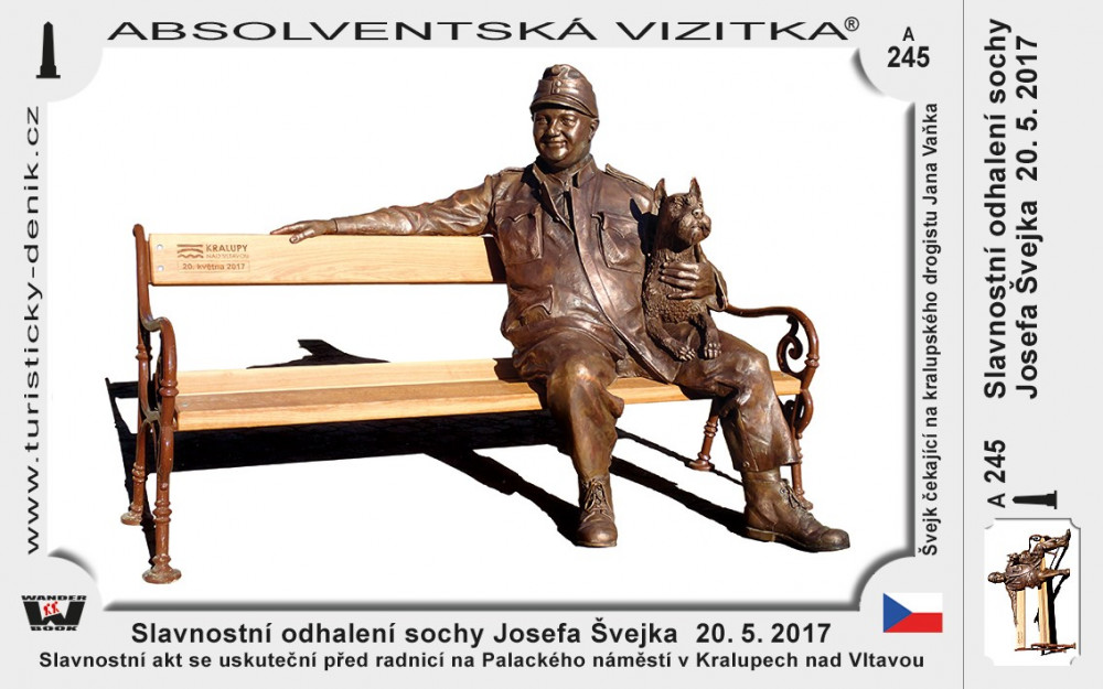 Slavnostní odhalení sochy Josefa Švejka 20. 5. 2017