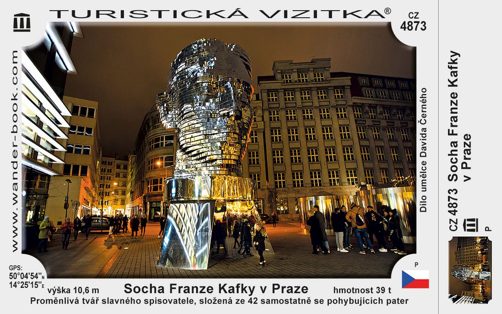 Socha Franze Kafky v Praze