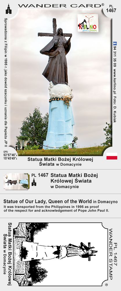 Statua MB Królowej Świata w Domacynie
