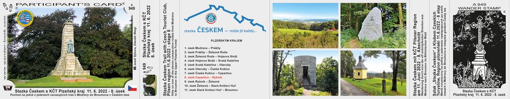 Stezka Českem s KČT Plzeňský kraj  11. 6. 2022 - 8. úsek