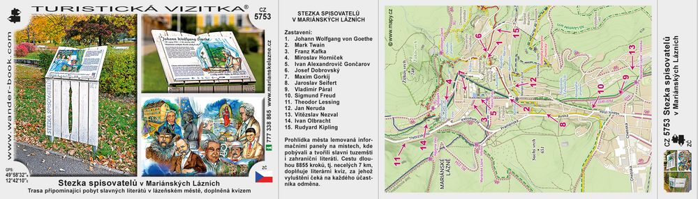 Stezka spisovatelů v Mariánských Lázních