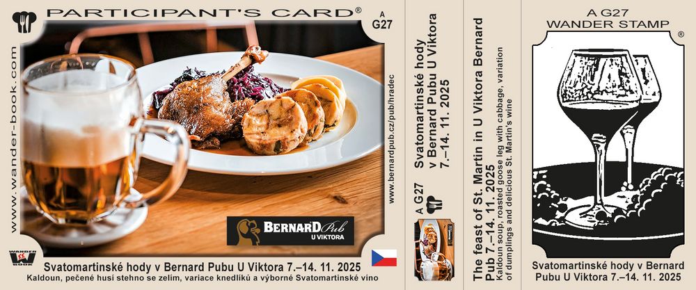 Svatomartinské hody v Bernard Pubu U Viktora 7.–14. 11. 2025