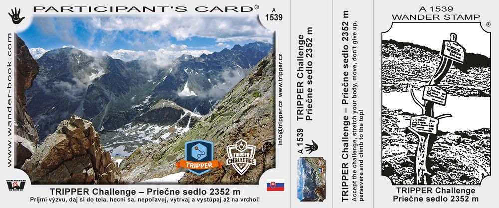 TRIPPER Challenge – Priečne sedlo 2352 m