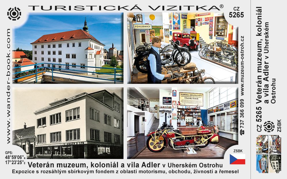 Veterán muzeum, koloniál a vila Adler v Uherském Ostrohu