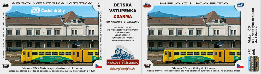 Vlakem ČD s Turistickým deníkem do stanice Liberec