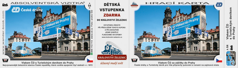 Vlakem ČD s Turistickým deníkem do Prahy