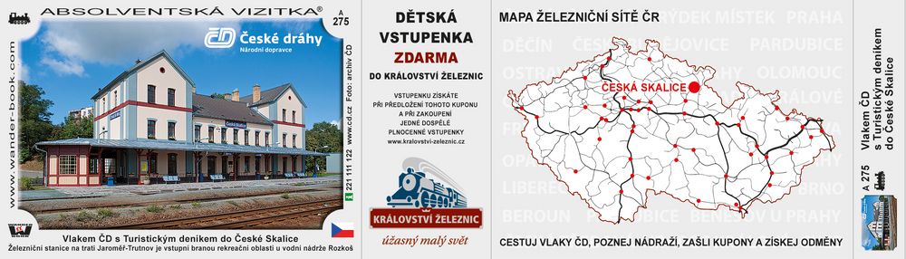 Vlakem ČD s Turistickým deníkem do České Skalice