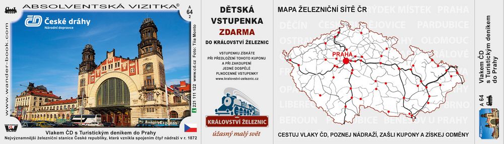 Vlakem ČD s Turistickým deníkem do Prahy