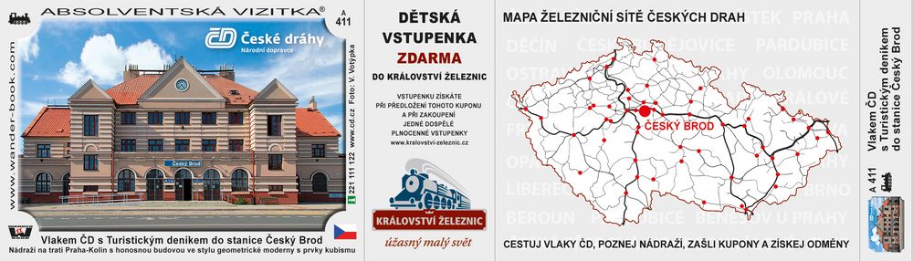 Vlakem ČD s Turistickým deníkem do stanice Český Brod