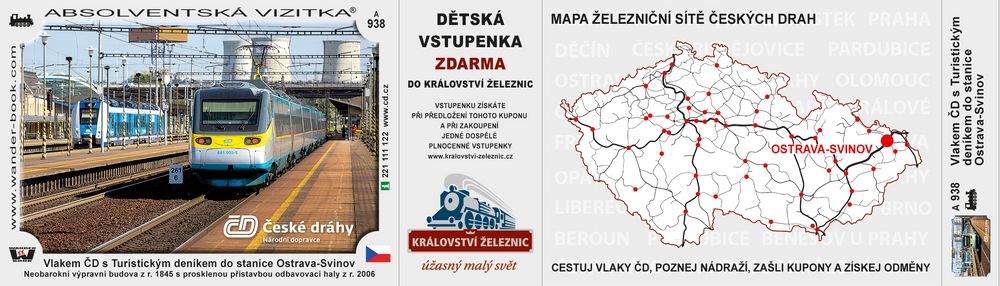 Vlakem ČD s Turistickým deníkem do stanice Ostrava-Svinov