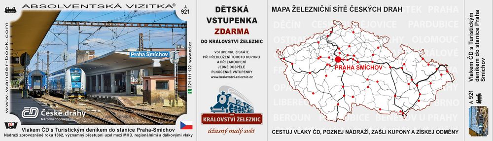 Vlakem ČD s Turistickým deníkem do stanice Praha-Smíchov