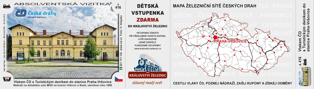 Vlakem ČD s Turistickým deníkem do stanice Praha-Vršovice