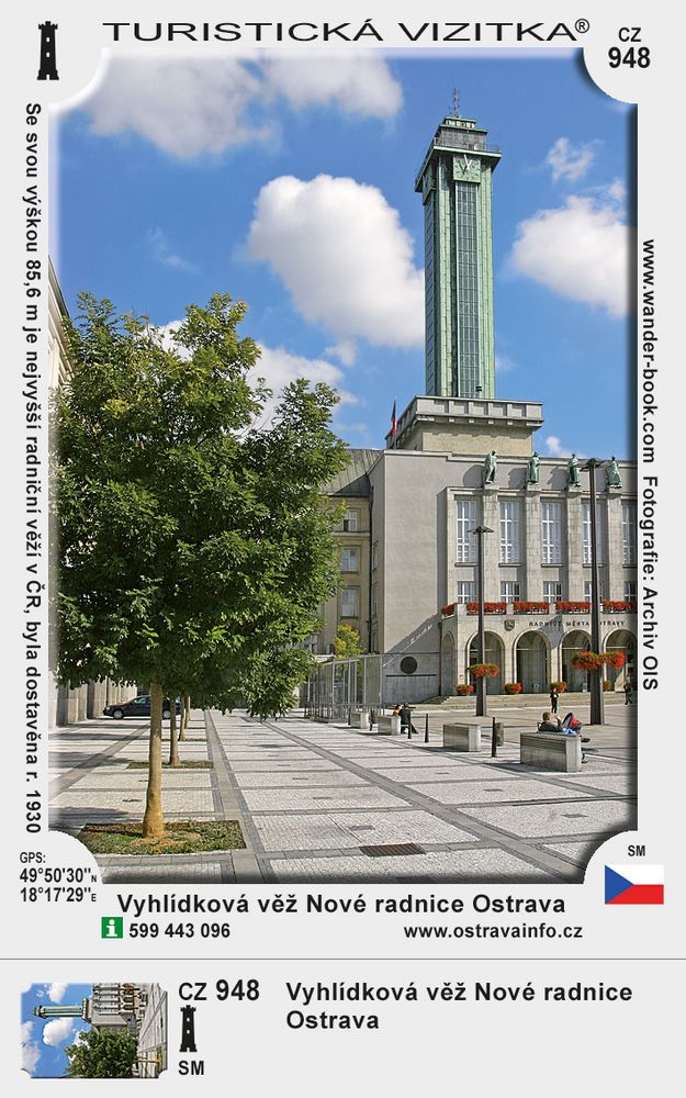 Vyhlídková věž Nové radnice v Ostravě