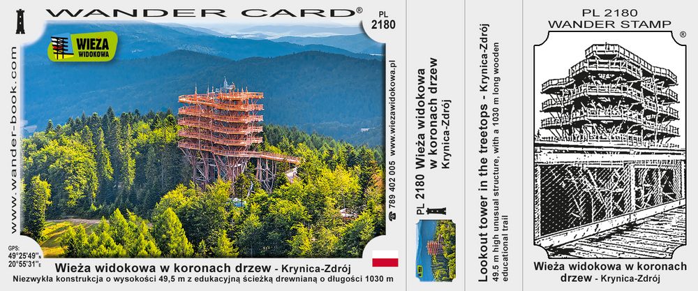 Wieża widokowa w koronach drzew - Krynica-Zdrój